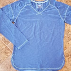 GIRLS L.L. BEAN BLUE SHIRT TOP XL‎ 18